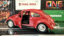 VW Beetle Modellauto rot 1:24 