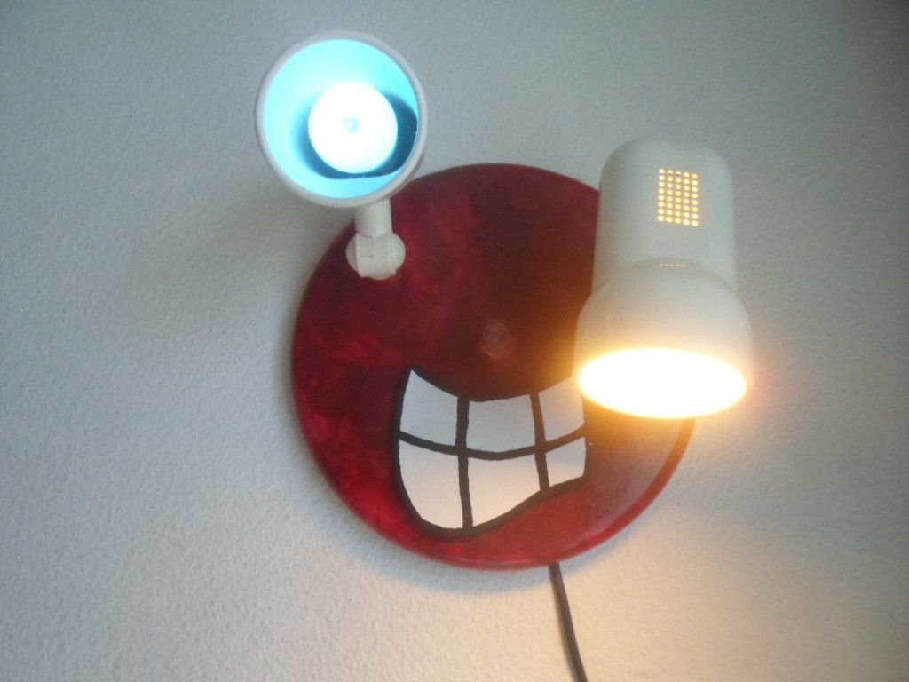 Lampade: Bastel- Gesicht- Wand- Lampe 2x E27 max. 60W – Usato da Zürich venduto da Tocayo 5