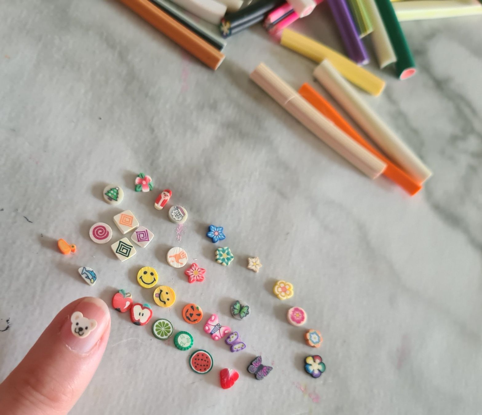 Unghie finte: 72 Polymer Stäbchen für Nageldeko oder Bastelprojekte, etc.! – Usato da Winterthur venduto da bibummi 5