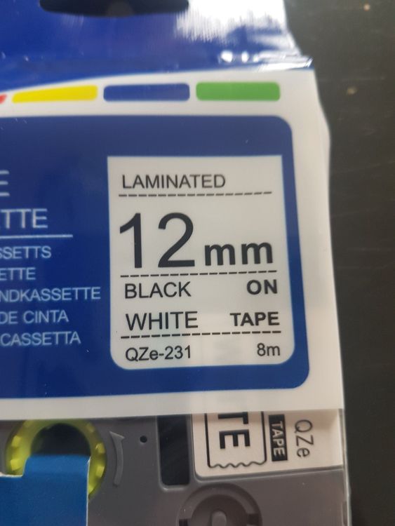 Brother P-Touch Schriftband Ersatz F.TZ /TZe 231 12mm Weiss (Neu Und Originalverpackt) In - Foto 8