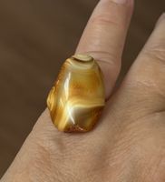 Himmlischer Bernstein-Ring in Silber 925