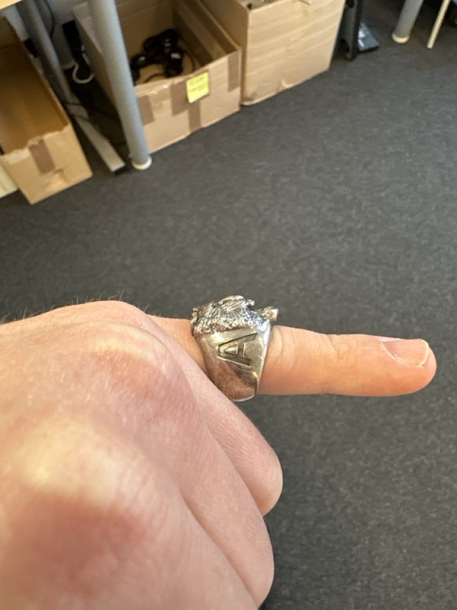 Anelli: Silber Ring mit Löwenkopf-Motiv – Ein echter Hingucker! – Usato da Solothurn venduto da laidbackchilling 1