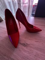 Chaussures à talons rouges vernies H&D, taille 38, état top!