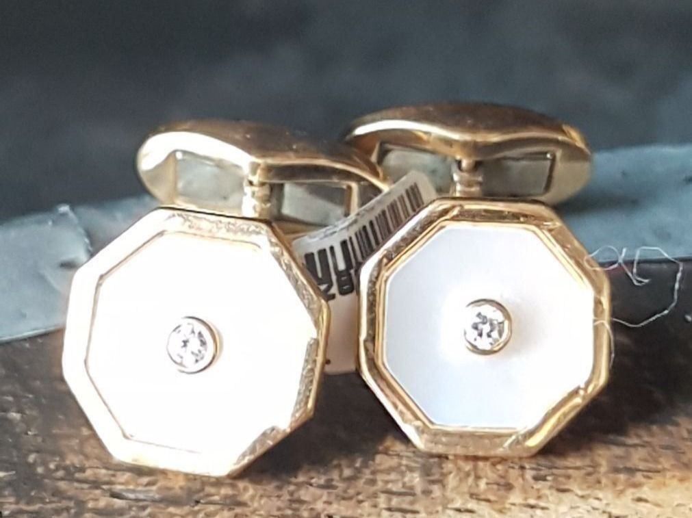 Boutons de manchette: Edle Perlmut Manschettenknöpfe aus 18kt. – Neuf (Voir description) à Unterägeri par Altgoldschmuck 1