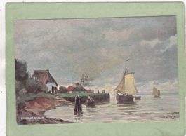 Kitsch Landschaft Werbekarte Chocolat Cailler