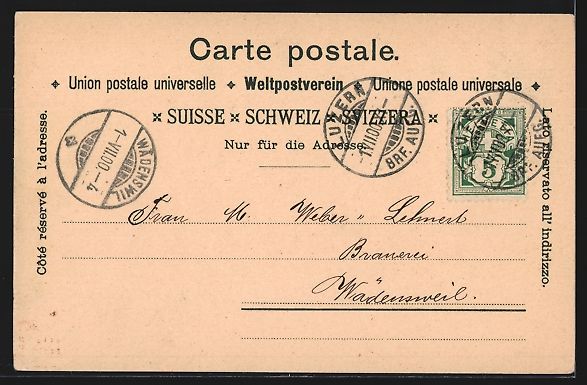 Cartes postales: Litho Luzern, Ortspanorama mit Pilatus,  – D'occasion à Berlin par bartko-reher 1