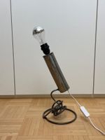 Moderne Stahl Tischlampe Brutalismus Designerlampe