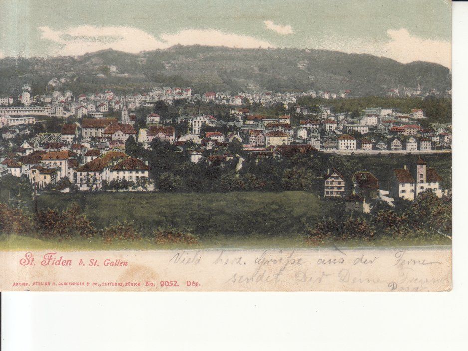 Ansichtskarten: St. Gallen St. Fiden 1911 – Gebraucht aus Bürglen TG von StampGraf