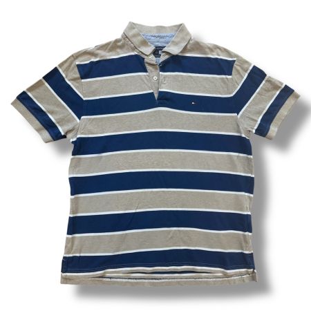 Tommy Hilfiger striped vintage poloshirt (nike streifen 90s)