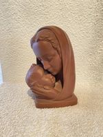 Maria mit Jesuskind, Terrakotta Statue, Vintage Deko!