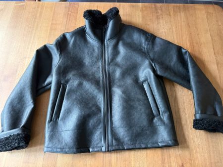 Zara gefütterte Lederjacke Grösse L