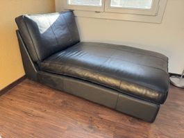 Recamiere/ Chaiselongue Ikea Kivik Leder schwarz