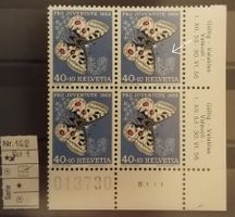 2907) J162.3.01, Abart, Retouche im 4-Block postfrisch