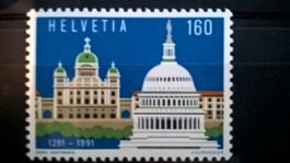 Schweiz 1991 Gemeinschaftsausgabe USA Kapitol postfrisch