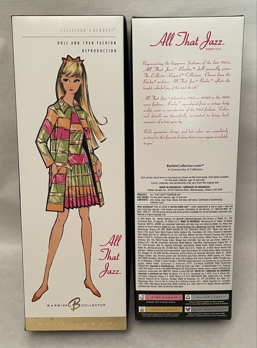 Bambole: Barbie, All that Jazz 1968, Repro 2005, NRFB – Nuovo e nell'imballaggio originale da BÜLACH venduto da arun8184 1
