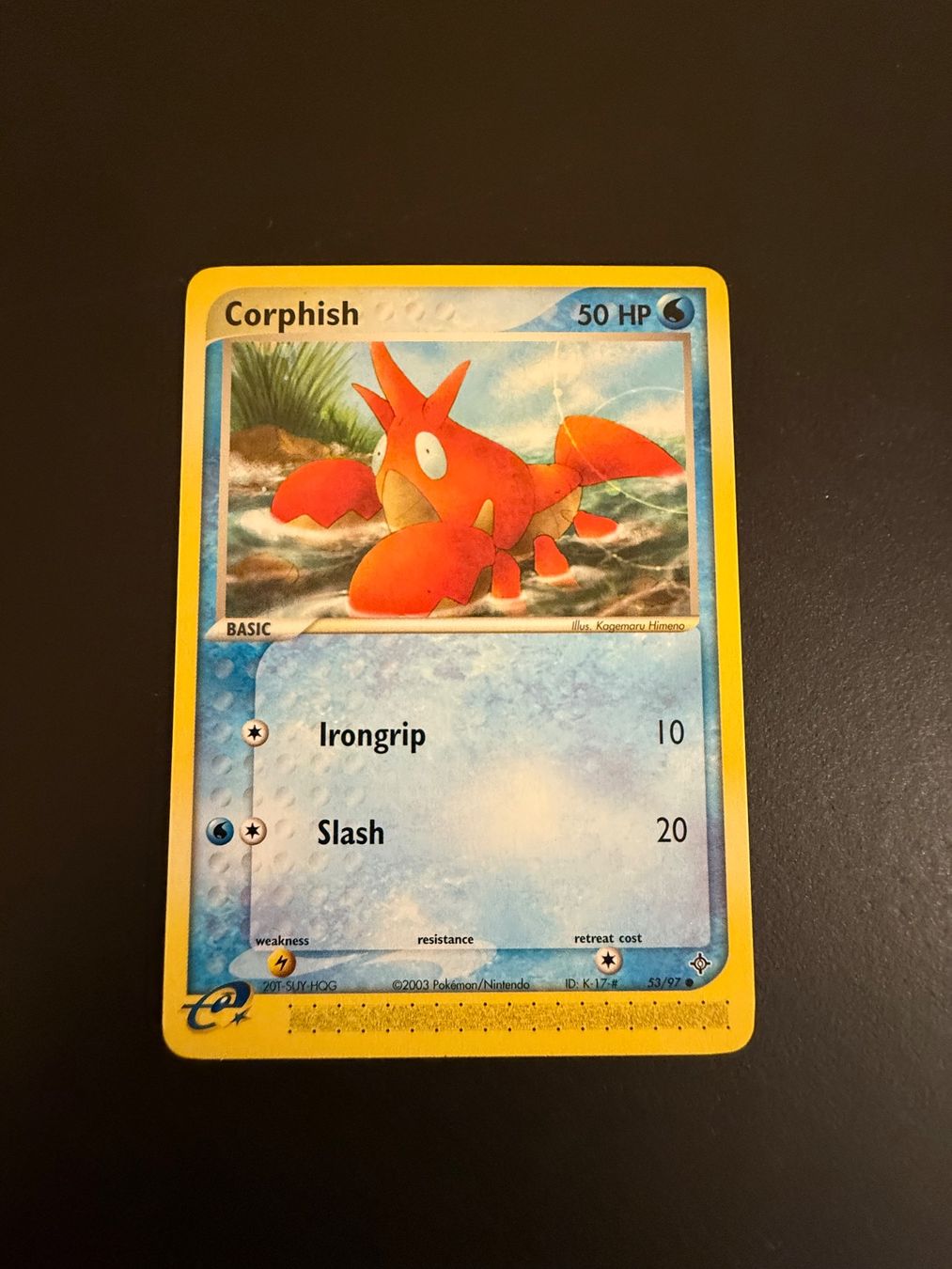 Pokémon Carte collezionabili: Corphish 53/97 EX Dragon Pokemon – Usato da Zürich venduto da pokemon_cards