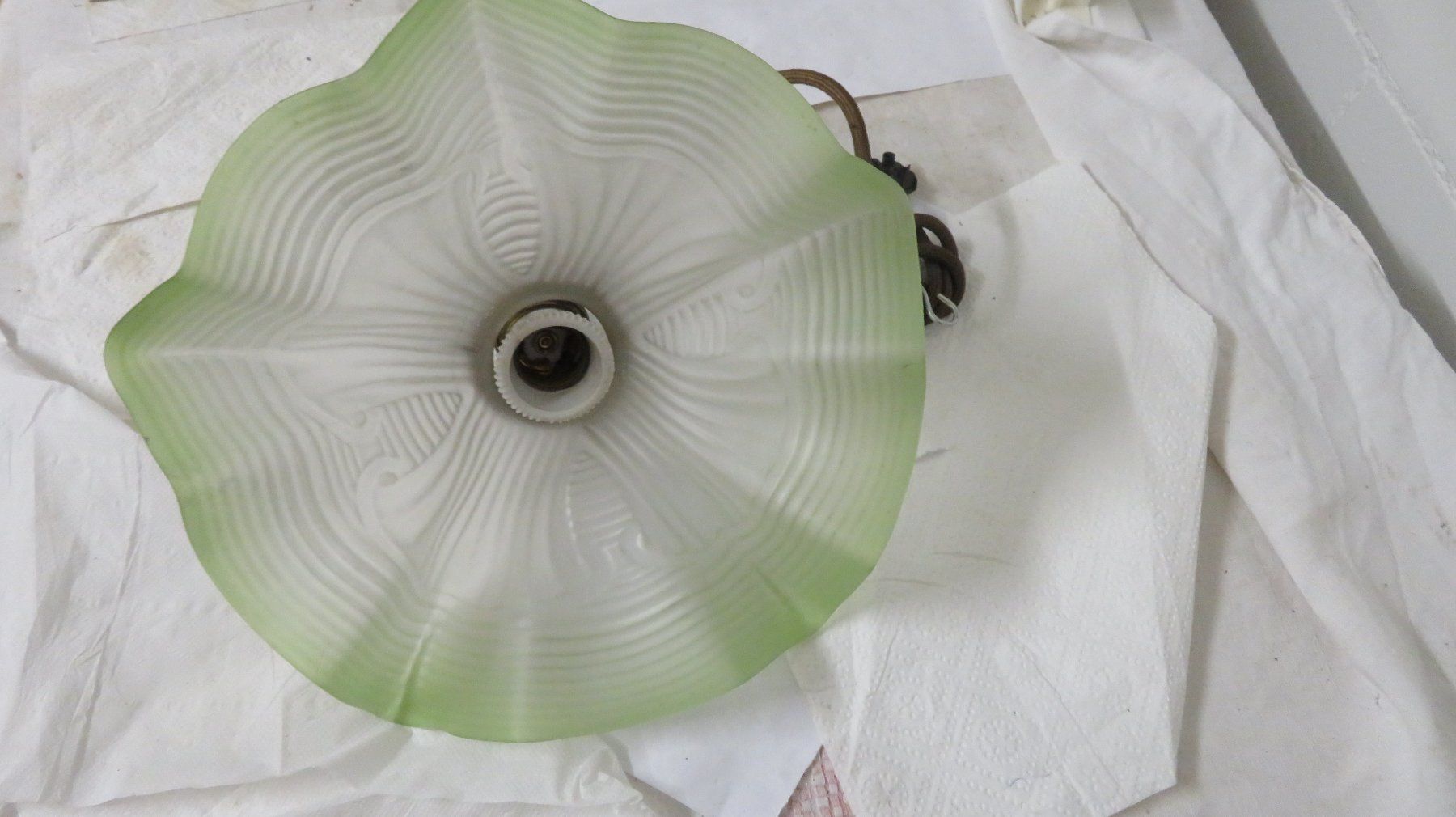 Lampade: Deckenlampe antik mit tollem Lampenschirm – Usato da Wetzikon ZH venduto da morda1954 2