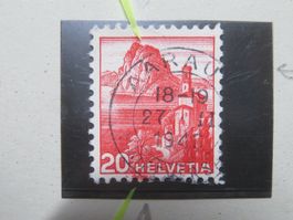 Abart 215z starker Farbauftrag Fleck i. u. Rand, Turm, Berg