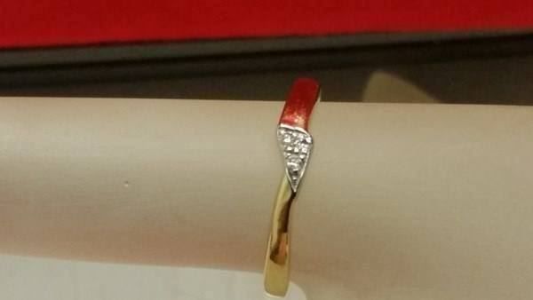 Anelli: Gold Ring 750(18k) mit diamant – Nuovo (secondo la descrizione) da Adliswil venduto da prince65 8