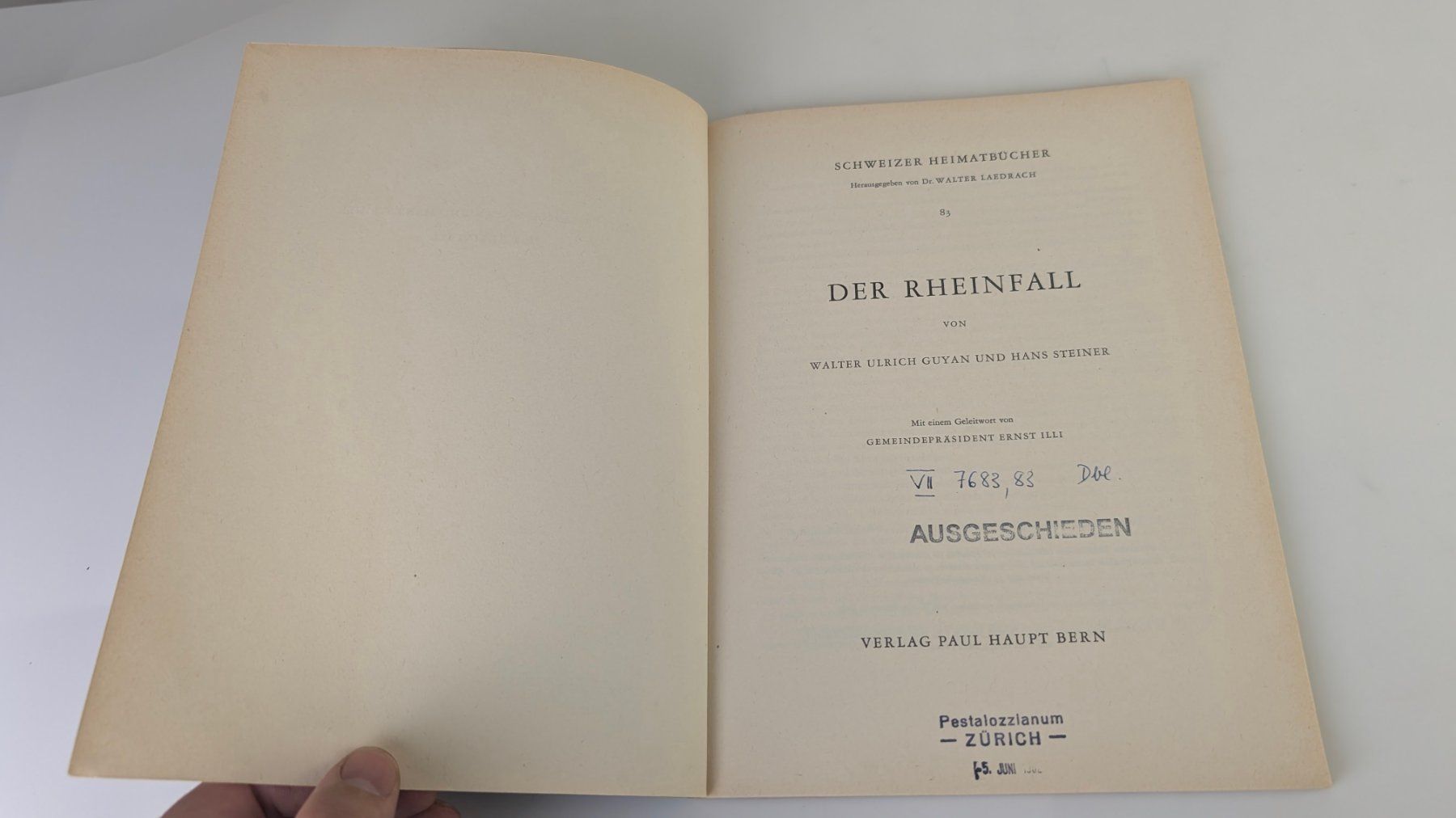 Libri: Schweizer Heimatbücher: Der Rheinfall 1958 – Usato da Zürich venduto da axolottchen 3