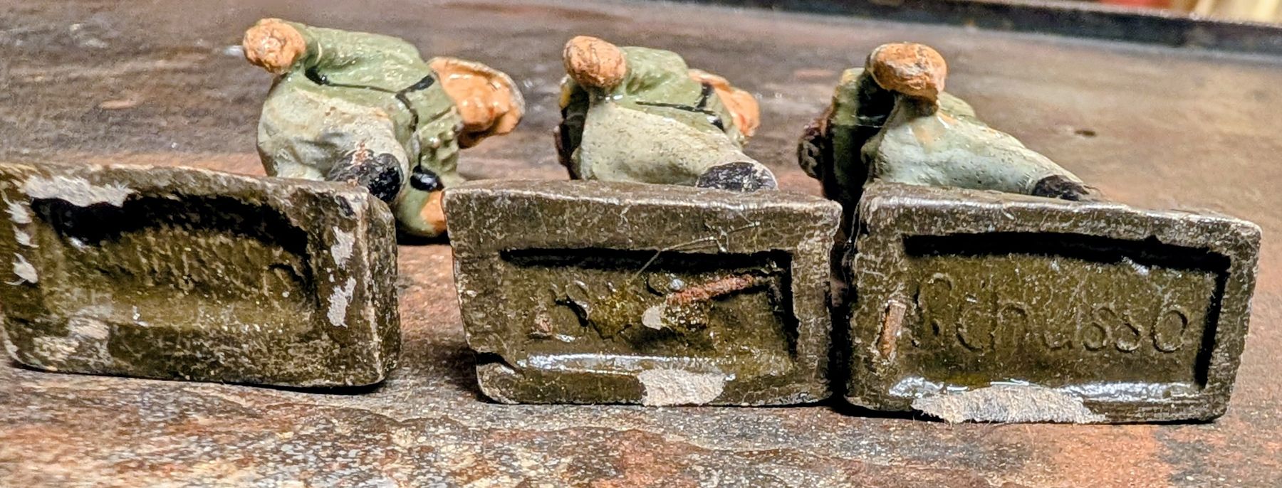 Elastolin Giocattoli: SCHUSSO, 3 pces Soldats WWII – Usato da La Place (Ayent) venduto da s4c4 2