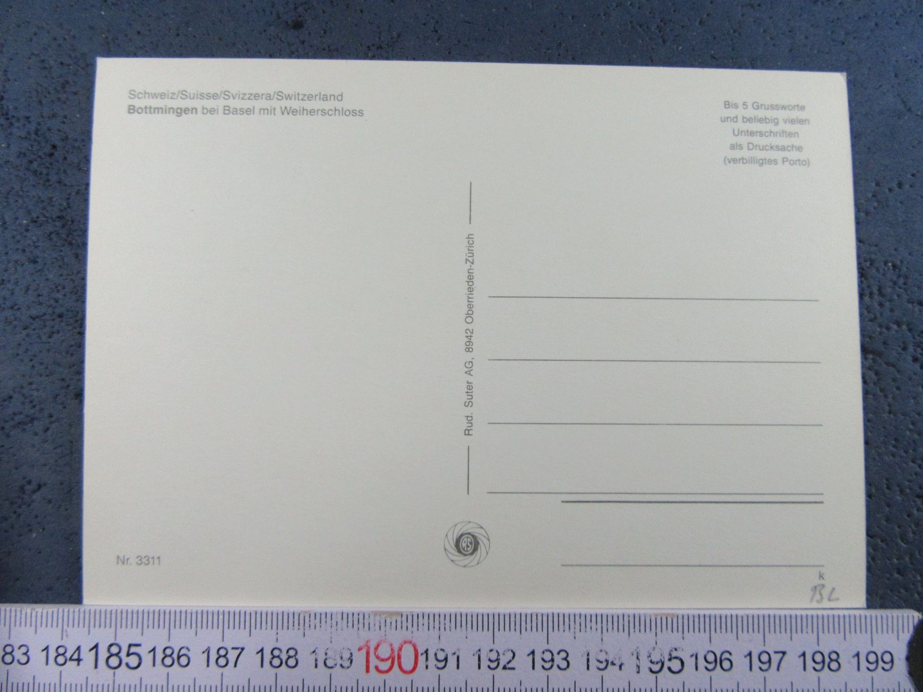 Cartoline postali: BOTTMINGEN BL AK MIT WEIHERSCHLOSS – Usato da Ettingen venduto da Hausi4711 1