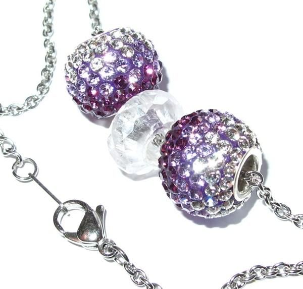 Swarovski Catenine: Big Swarovski Perle mit Chromstahlkette – Nuovo (secondo la descrizione) da Schwanden GL venduto da UHRKNALL