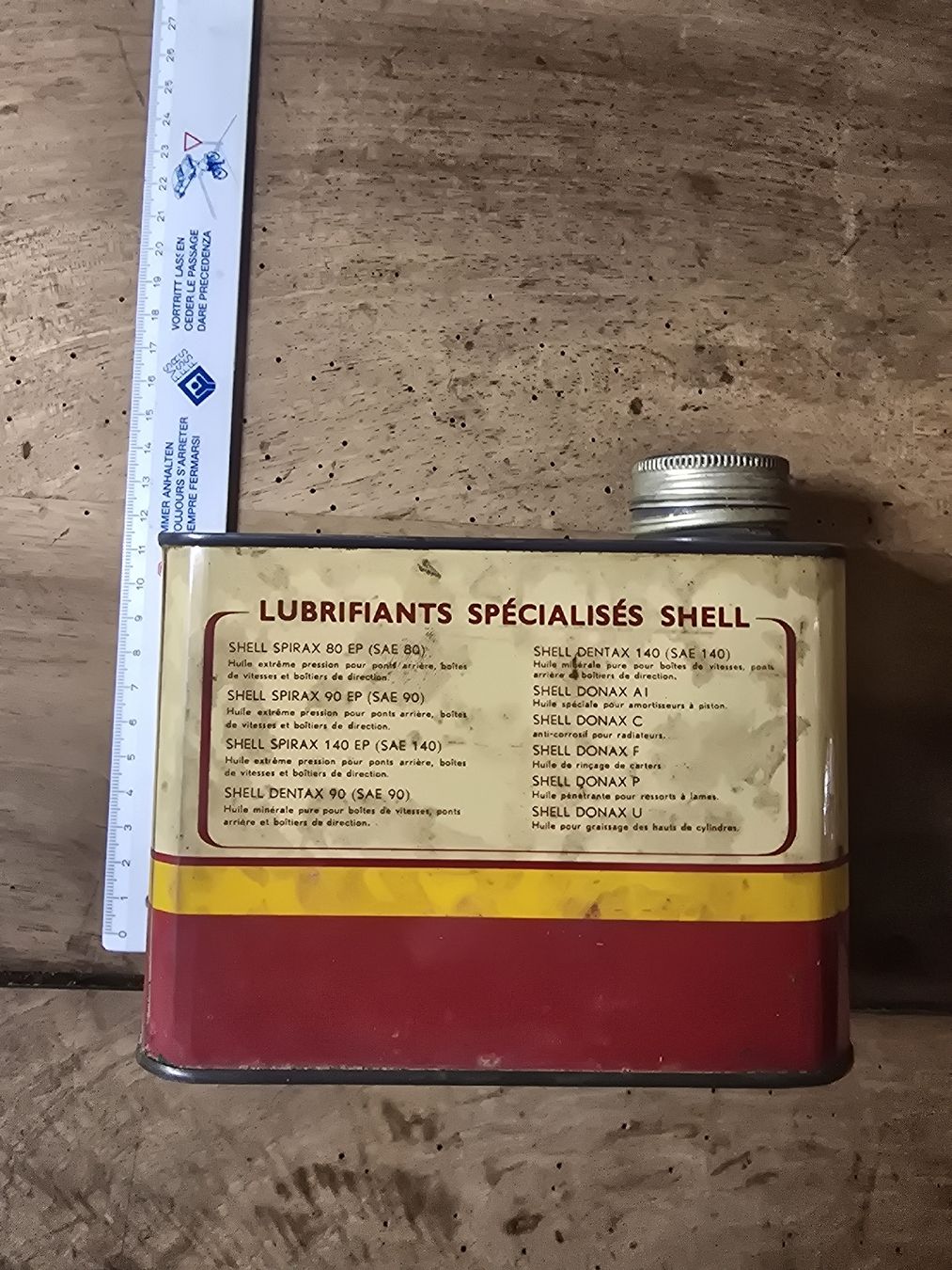 Accessori per altri veicoli: Shell Donax U Blechdose Ölbehälter antik gebraucht – Usato da Menzberg venduto da Simca85 2