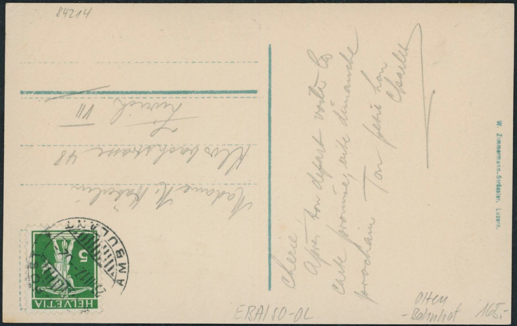 Cartoline postali: SO Olten - Bahnhof - Bahn – Usato da Schindellegi venduto da leecollect 1