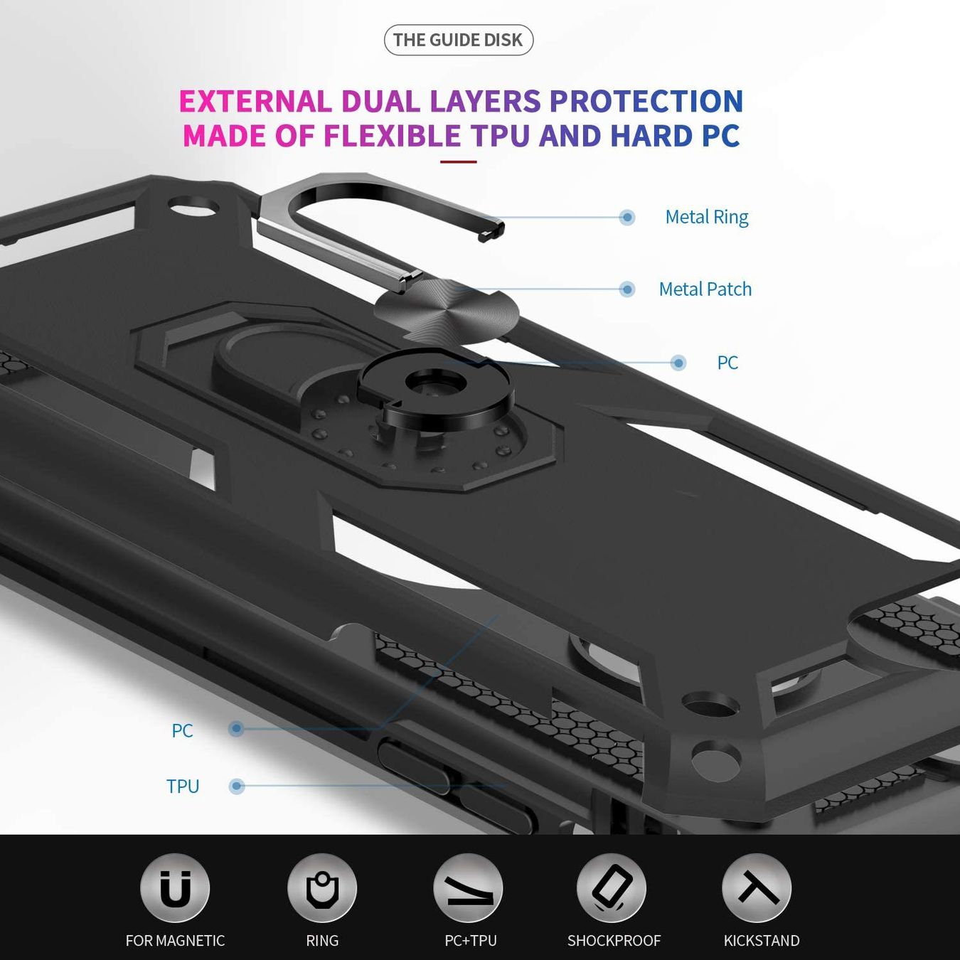 Cover & Protezioni schermo: iPhone 16e Hülle Etui Ring Case Magnet Cover Coque Tasche – Nuovo e nell'imballaggio originale da Volketswil venduto da coverandmore 4
