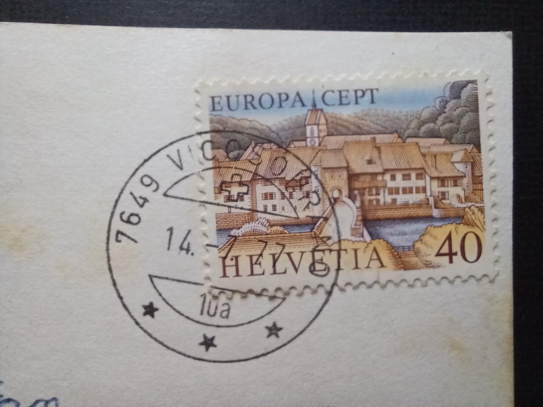 Cartoline postali: Vicosoprano Bergaglia, GR, 1977 – Usato da Aarau Rohr venduto da mgvw 3