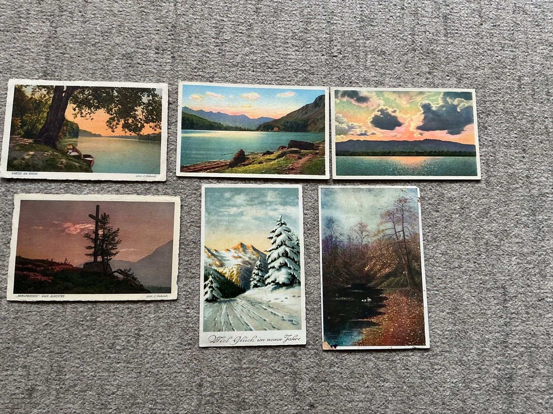 Ansichtskarten: Vintage Postkarten-Set mit Schweizer Landschaftsmotiven – Gebraucht aus Jona von Jancy60