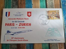1998 1.Flug Concorde Paris - Zürich