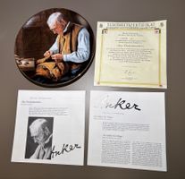 3 Porzellan Teller Langenthal Albert Anker Dorfschneider