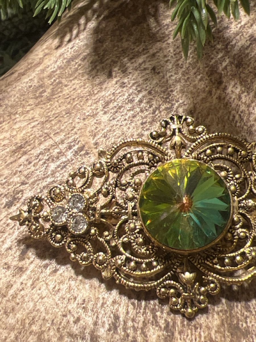 Spille & Fermagli: Vintage Brosche mit funkelnden Steinchen  – Usato da Seon venduto da Sunny-Schmuck78 1