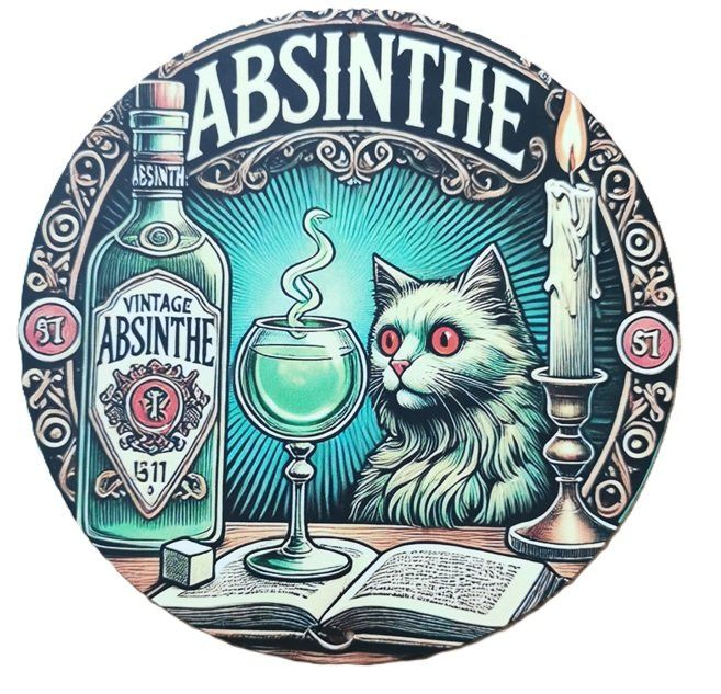 Insegne: Absinth Katze - Blechschild  (neu/OVP) – Nuovo e nell'imballaggio originale da Wilen b. Wollerau venduto da morethanmusic