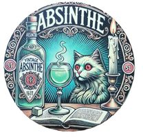 Absinth Katze - Blechschild  (neu/OVP)