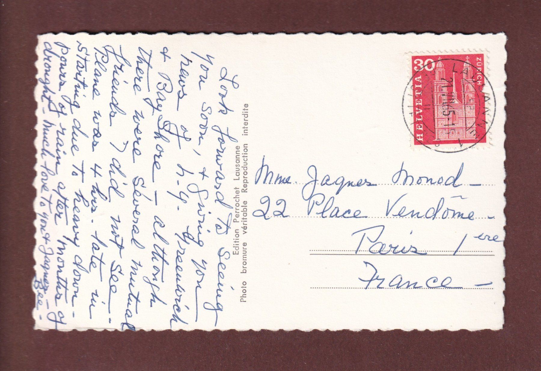 Cartes postales: Château de CHILLON - Bateau CGN - 1965 – D'occasion à Pully par nicecards-shop 1