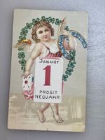 Antike Neujahrskarte, Grusskarte,