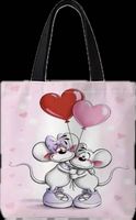 Diddl Stofftasche Herzchen 