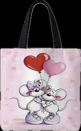 Diddl Stofftasche Herzchen 