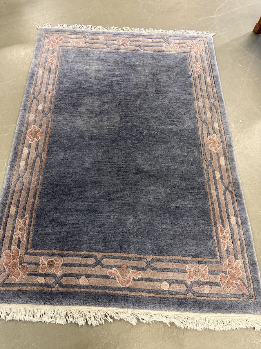 Tappeti: Orientteppich blau mit Blumenmuster, gebrauchter Zustand – Usato da Strengelbach venduto da RaenAntikDesign