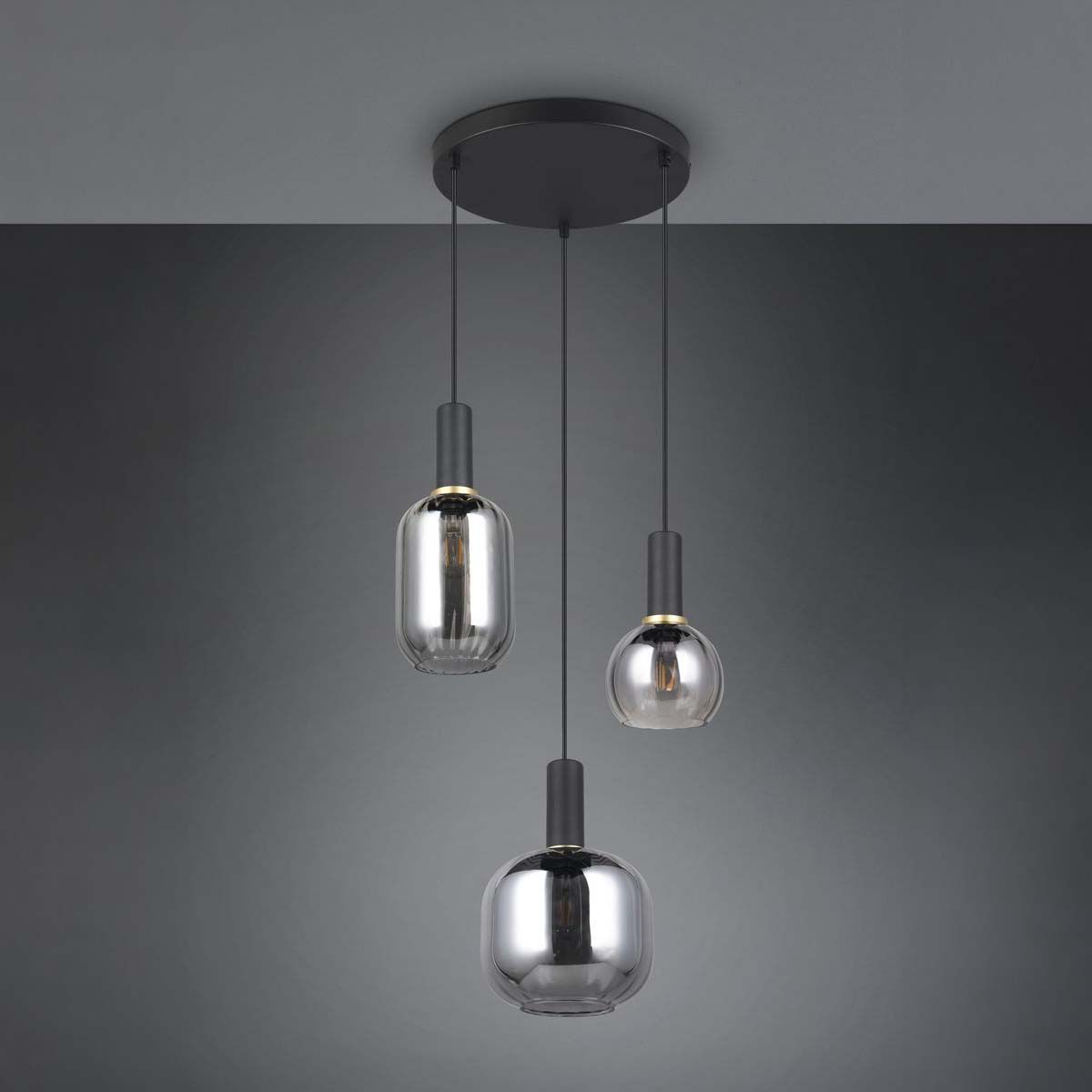 Kronleuchter & Deckenlampen: Pendelleuchte, Metall, Glas, 30 cm Ø – Neu (gemäss Beschreibung) aus Kreuzlingen von Smart-Light 5