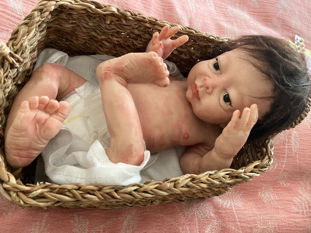 Zero Pam Reborn Puppe 50cm - Lebensechte Silikon Babypuppe Mädchen | Anatomisch Korrekt & Wasserdicht