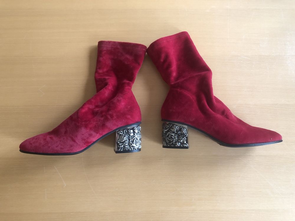 Stiefeletten rot Grösse 38 Elvio Zanon NEU (Neu (gemäss