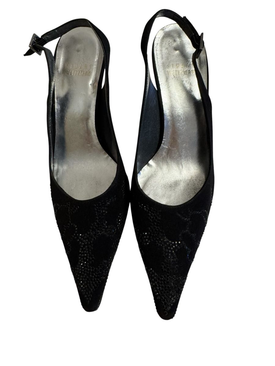 Stuart Weitzman Scarpe da donna: Stuart Weitzman Slingpumps mit Strass-Applikation, Gr. 36.5 – Usato da Zürich venduto da Finesse54