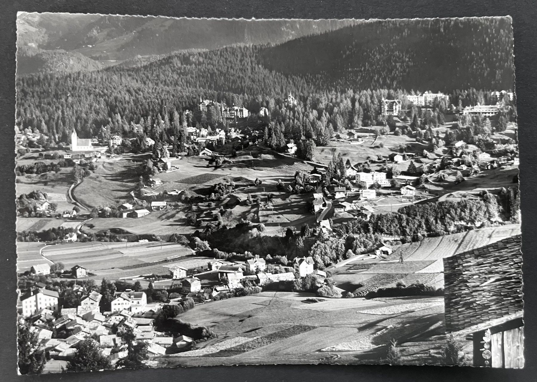 Cartoline postali: Flims - Dorf und Waldhaus/ ca. 1950 – Usato da Ostermundigen venduto da DaxKarten-75