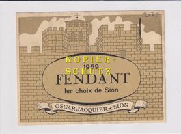 Etikette - Fendant 1er choix de Sion 1959 /bd