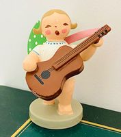 Erzgebirge Wendt & Kühn Engel Gitarre mit Marke, neuwertig