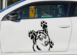 WASSERDICHTER AUTOAUFKLEBER WOLF, PFOTEN, SCHWARZ, NEU